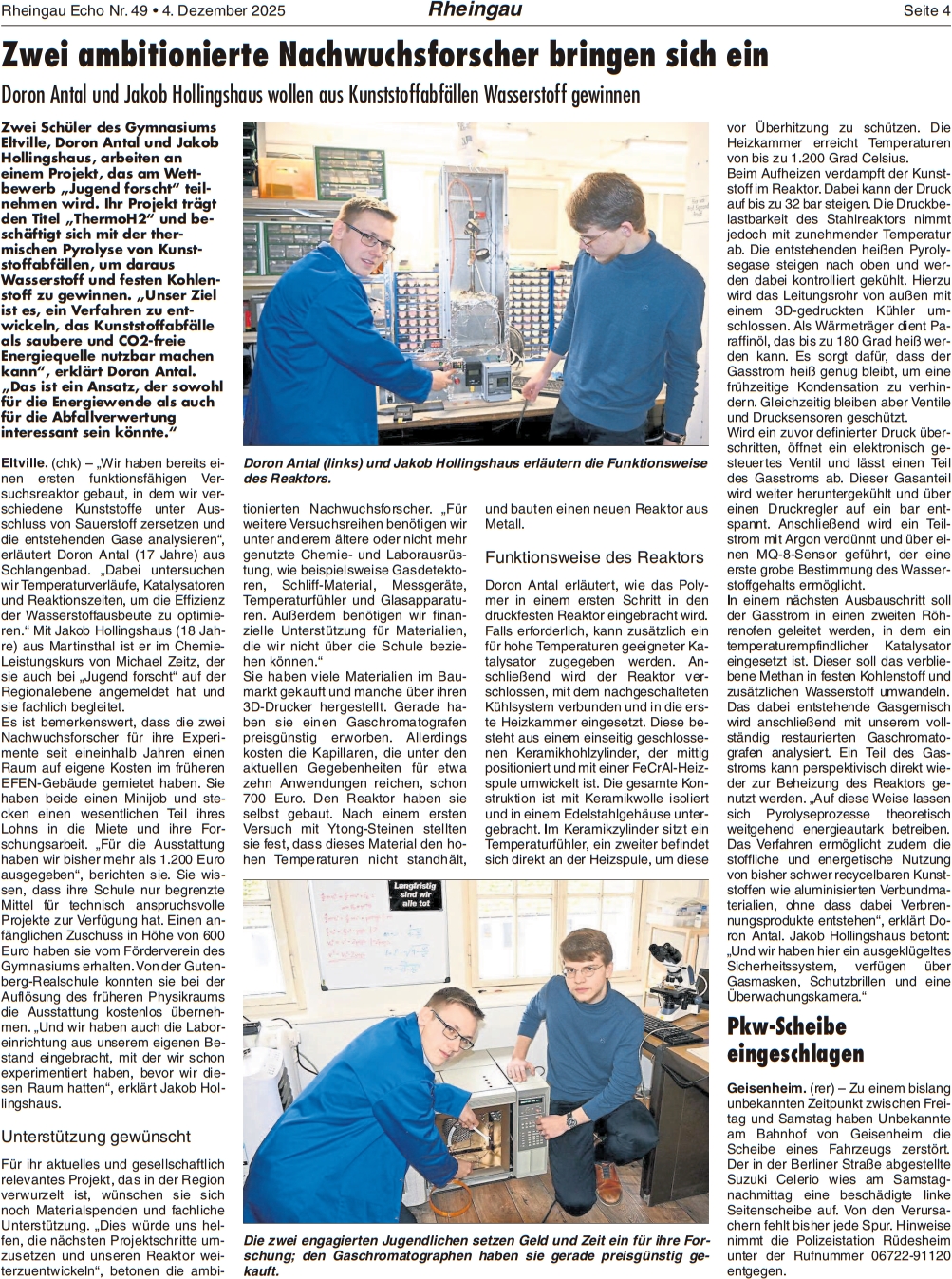 Zeitungsausschnitt